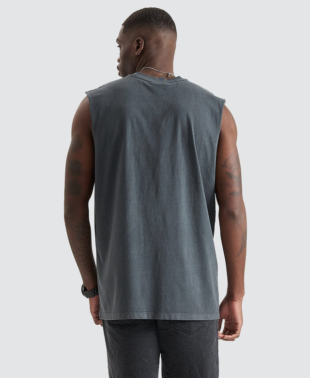 Kiss Chacey Conquer Relaxed Fit Muscle Tee Pigment Asphalt Grey