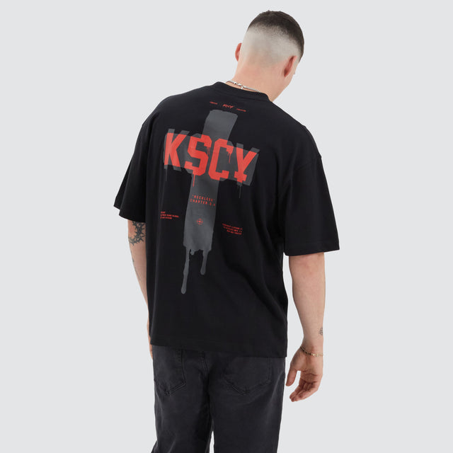 Kiss Chacey Corrib Street Tee Anthracite Black