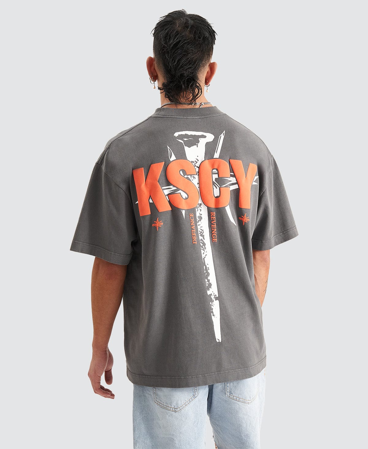 KSCY Defiance Heavy Street Tee in Pigment Steel Grey | Neverland