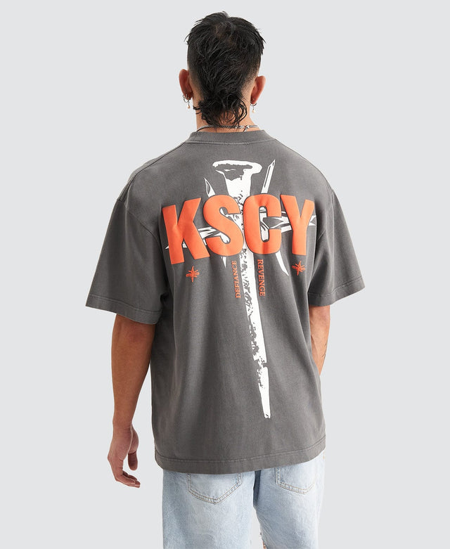Kiss Chacey Defiance Heavy Street T-Shirt Pigment Steel Grey