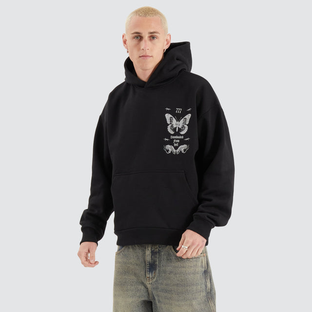 Kiss Chacey Download Oversized Hoodie Jet Black
