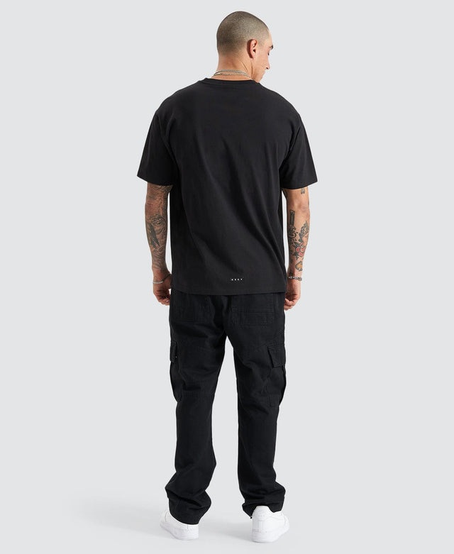 Kiss Chacey East-7 Heavy Box Fit Tee - Jet Black BLACK