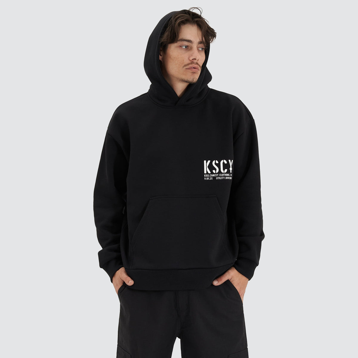 KSCY Efficacy Heavy Relaxed Hoodie in Black - Kiss Chacey | Neverland Store
