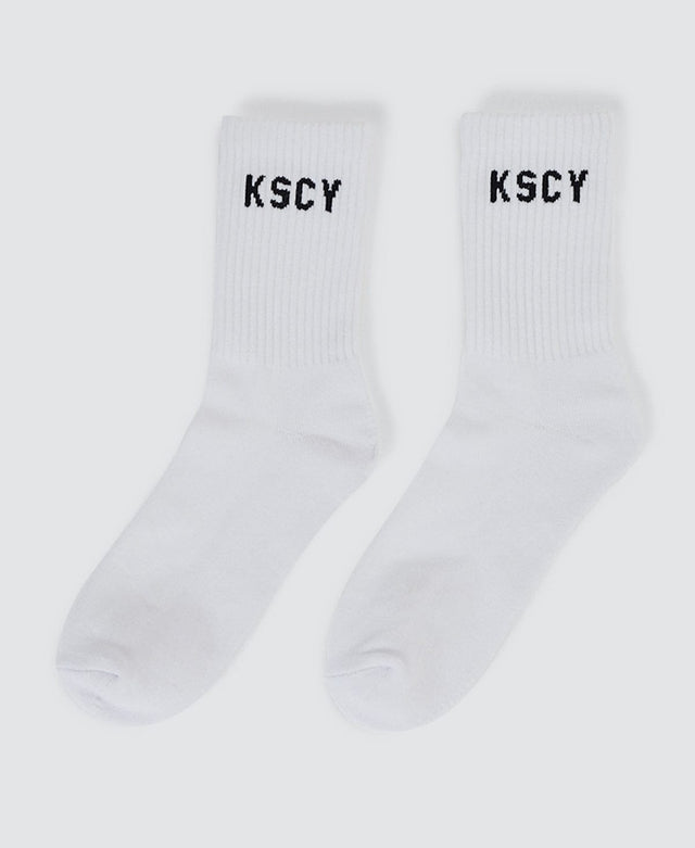 Kiss Chacey Empire 2-Pack Crew Socks Black/White