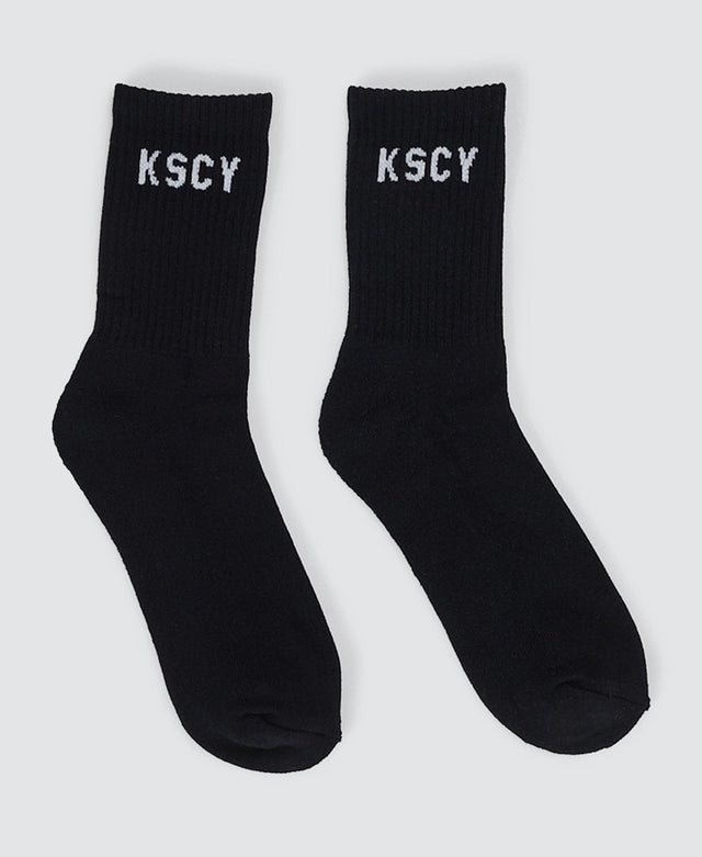 Kiss Chacey Empire 2-Pack Crew Socks Black/White