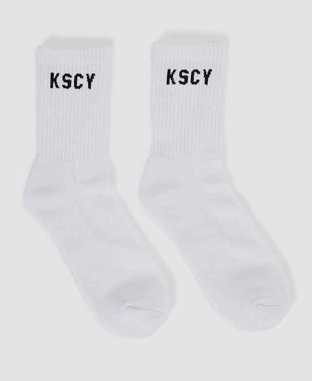 Kiss Chacey Empire 2-Pack Crew Socks Black/White