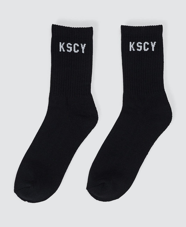 Kiss Chacey Empire 2-Pack Crew Socks Black/White