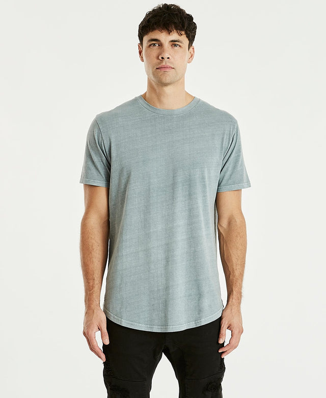 Kiss Chacey Essentials Dual Curved T-Shirt Pigment Lead Sage