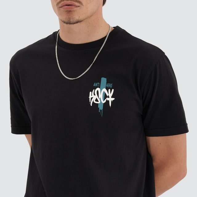 Kiss Chacey Faded Echo Tee Jet Black