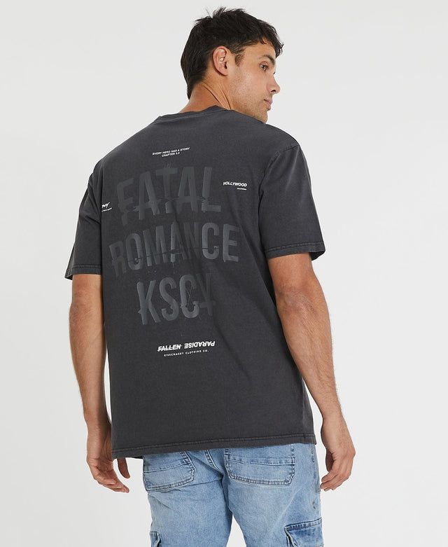 Kiss Chacey Fallen Paradise Heavy Box Fit T-Shirt Pigment Black