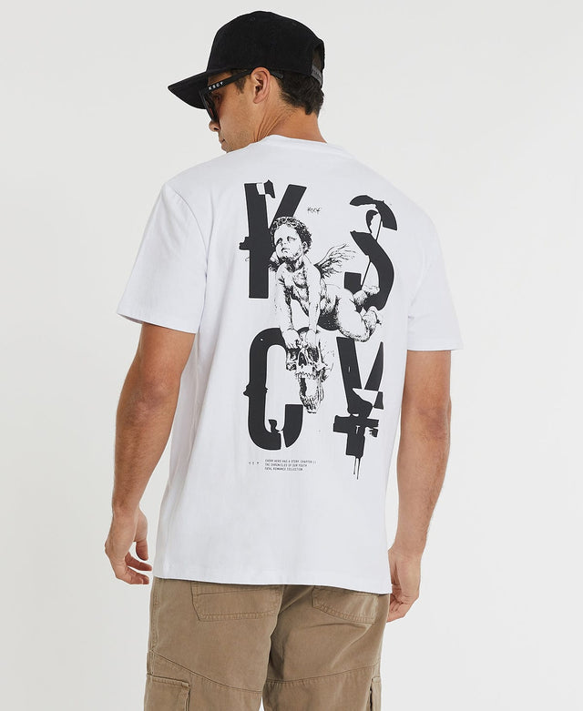 Kiss Chacey Fatal Romance Heavy Relaxed T-Shirt Optical White