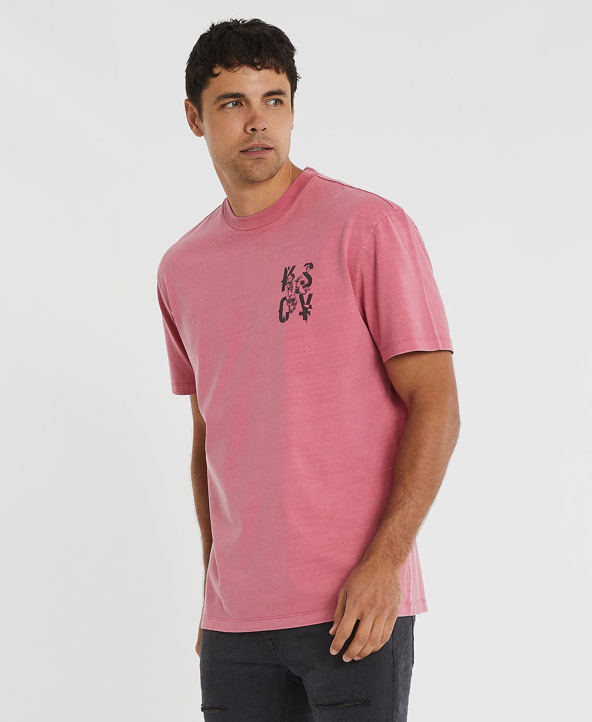 pink shirt with rose