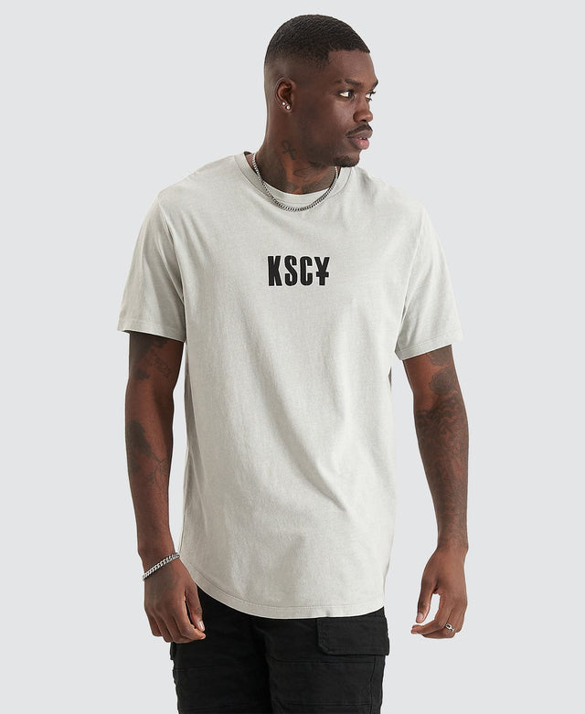 Kiss Chacey Fetching Souls Dual Curved T-Shirt Pigment Dove Grey