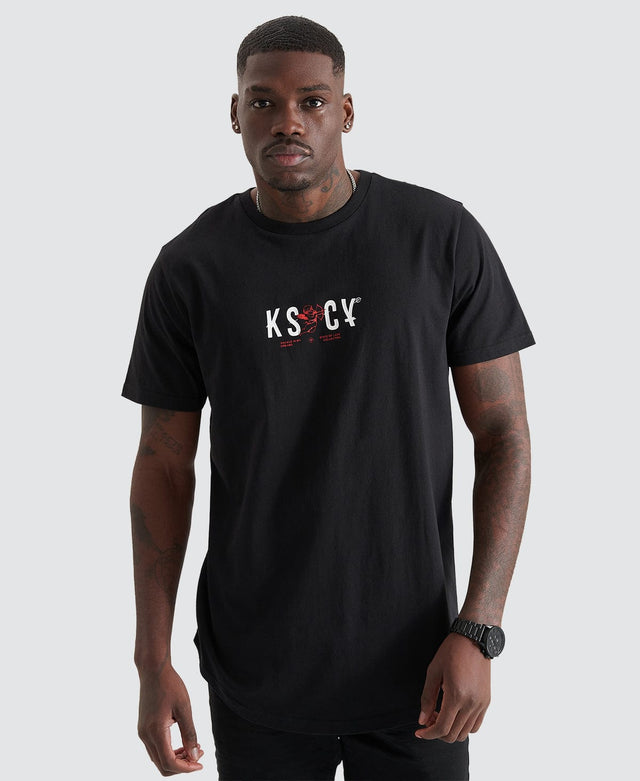 Kiss Chacey Heathen Dual Curved T-Shirt Black