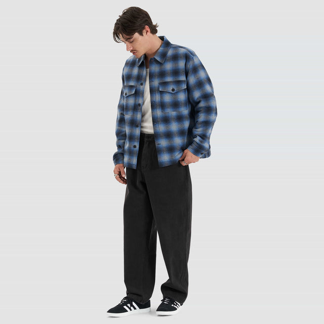 Kiss Chacey Highland Overshirt Black/Blue Check