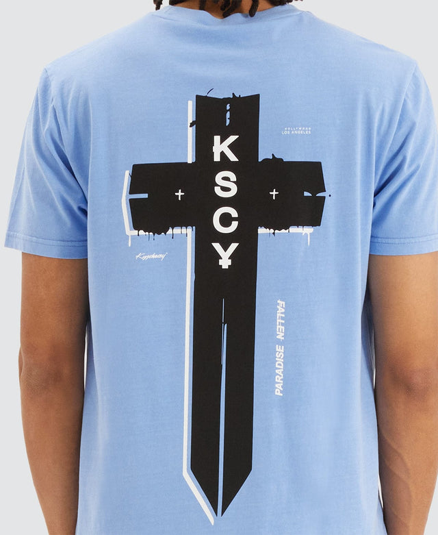 Kiss Chacey Hollywood Dual Curved T-Shirt Blue