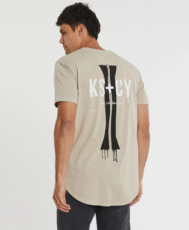 Kiss Chacey Hostage Dual Curved Tee - Pigment Dove GREY