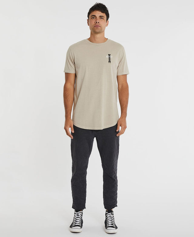 Kiss Chacey Hostage Dual Curved Tee - Pigment Dove GREY