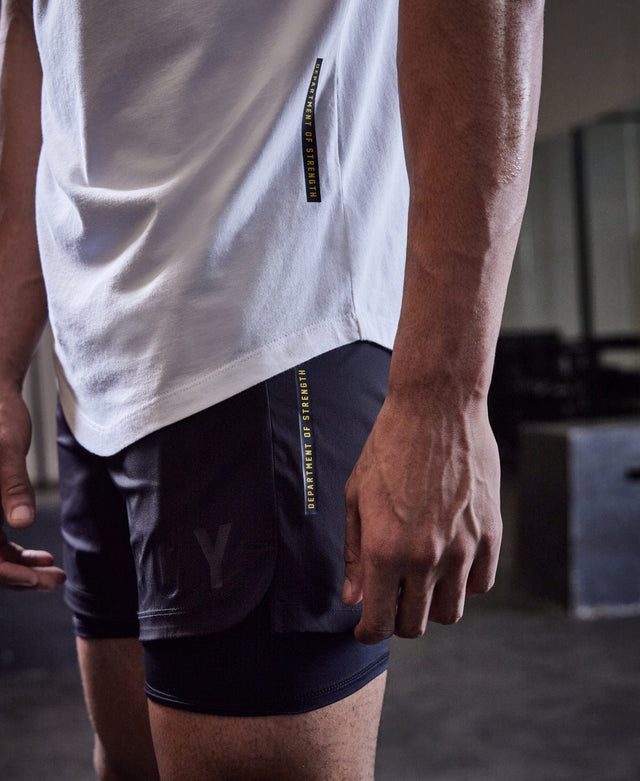 Hybrid Lined Elasticated Gym Shorts Black – Neverland Store
