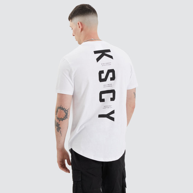 Kiss Chacey Ilment Dual Curved Tee Optical White