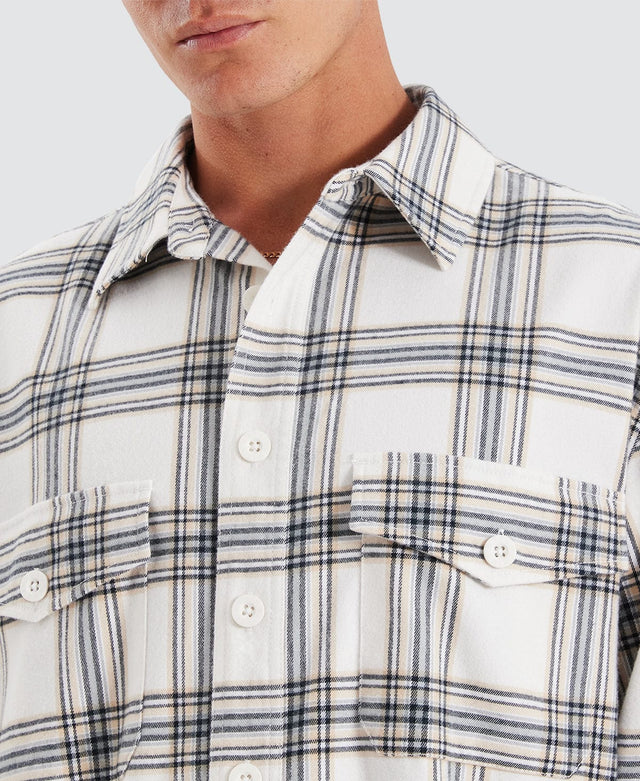 Kiss Chacey Ingenuity Relaxed Overshirt - White Check WHITE