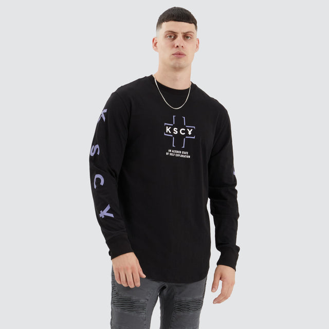 Kiss Chacey Kirk Dual Curved Long Sleeve Tee Jet Black