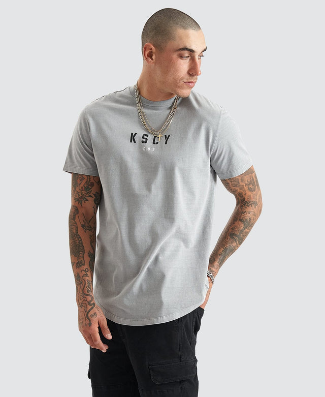 Kiss Chacey Lambert Dual Curved Tee - Pigment Limestone GREY