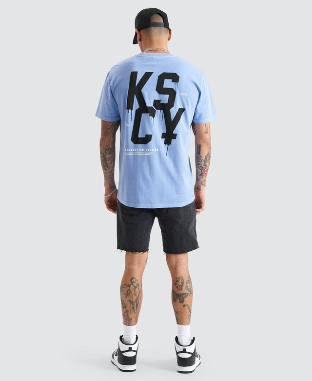 Kiss Chacey Loara Relaxed Tee - Pigment Kentucky Blue BLUE