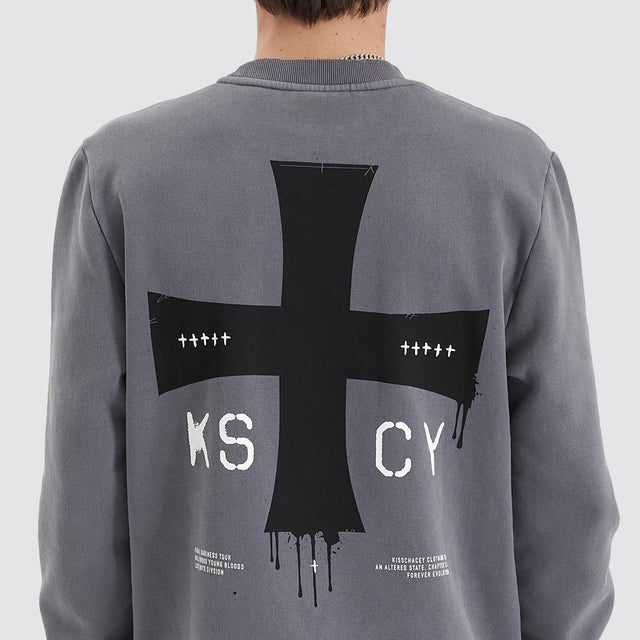Kiss Chacey Lostland Heavy Jumper Pigment Charcoal