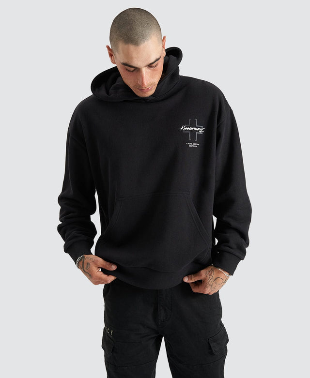 Kiss Chacey Lugh Relaxed Hooded Sweater - Jet Black BLACK