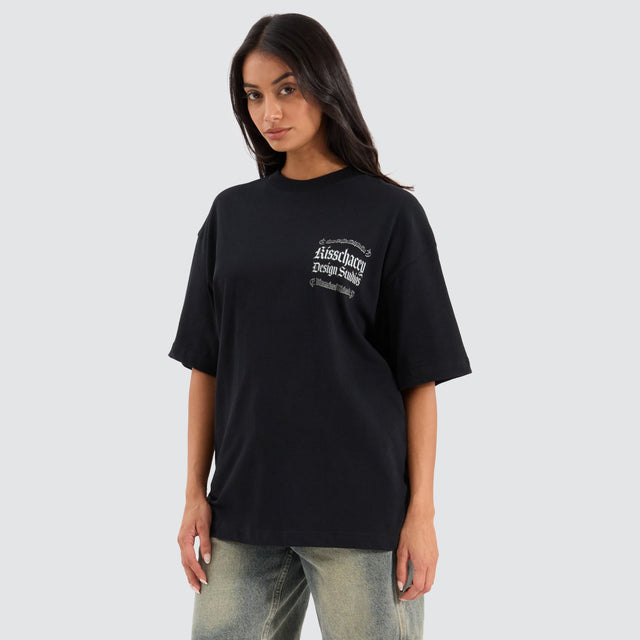 Kiss Chacey Machine Street Tee Anthracite Black