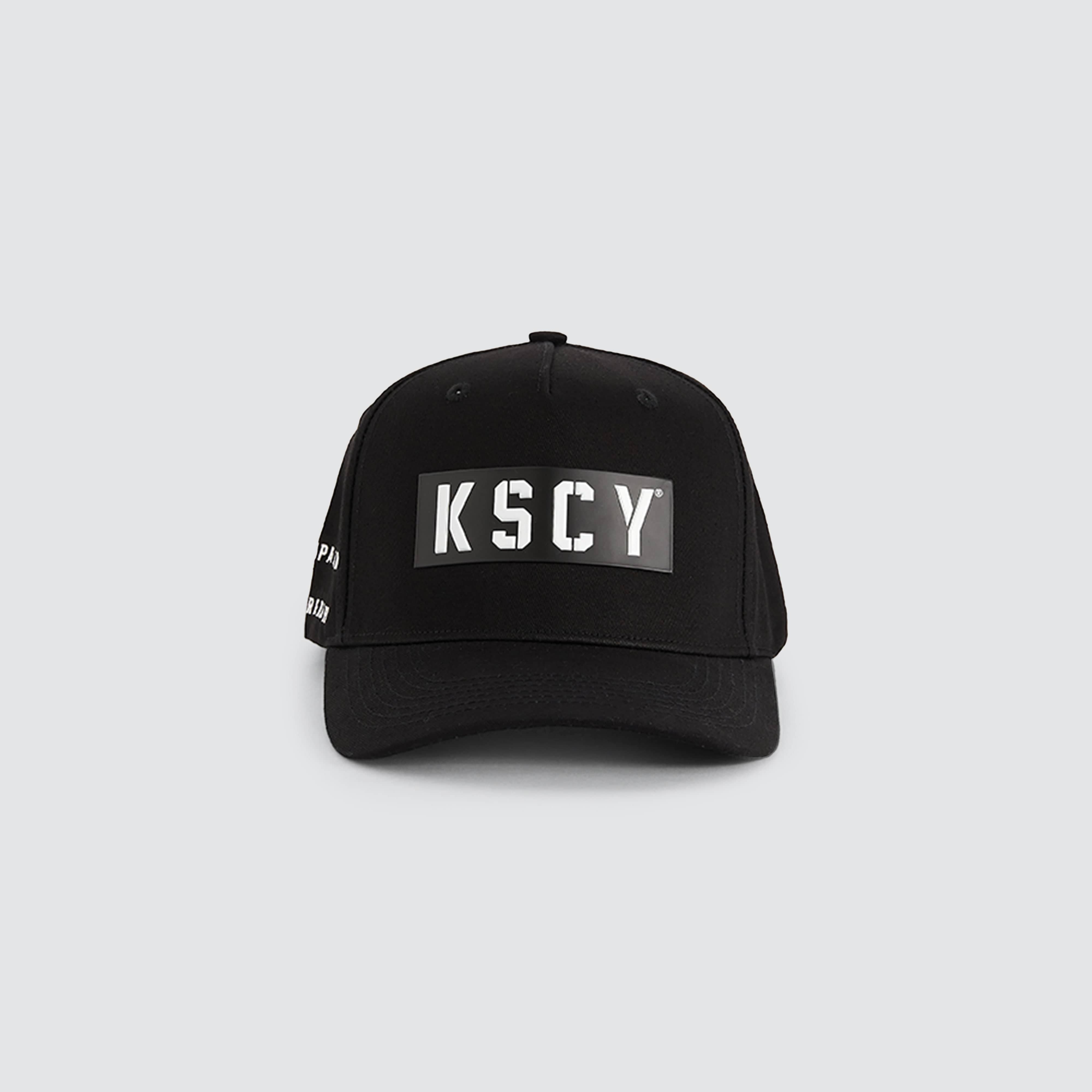 KSCY Magna 5 Panel Curve Peak Cap in Jet Black - Kiss Chacey