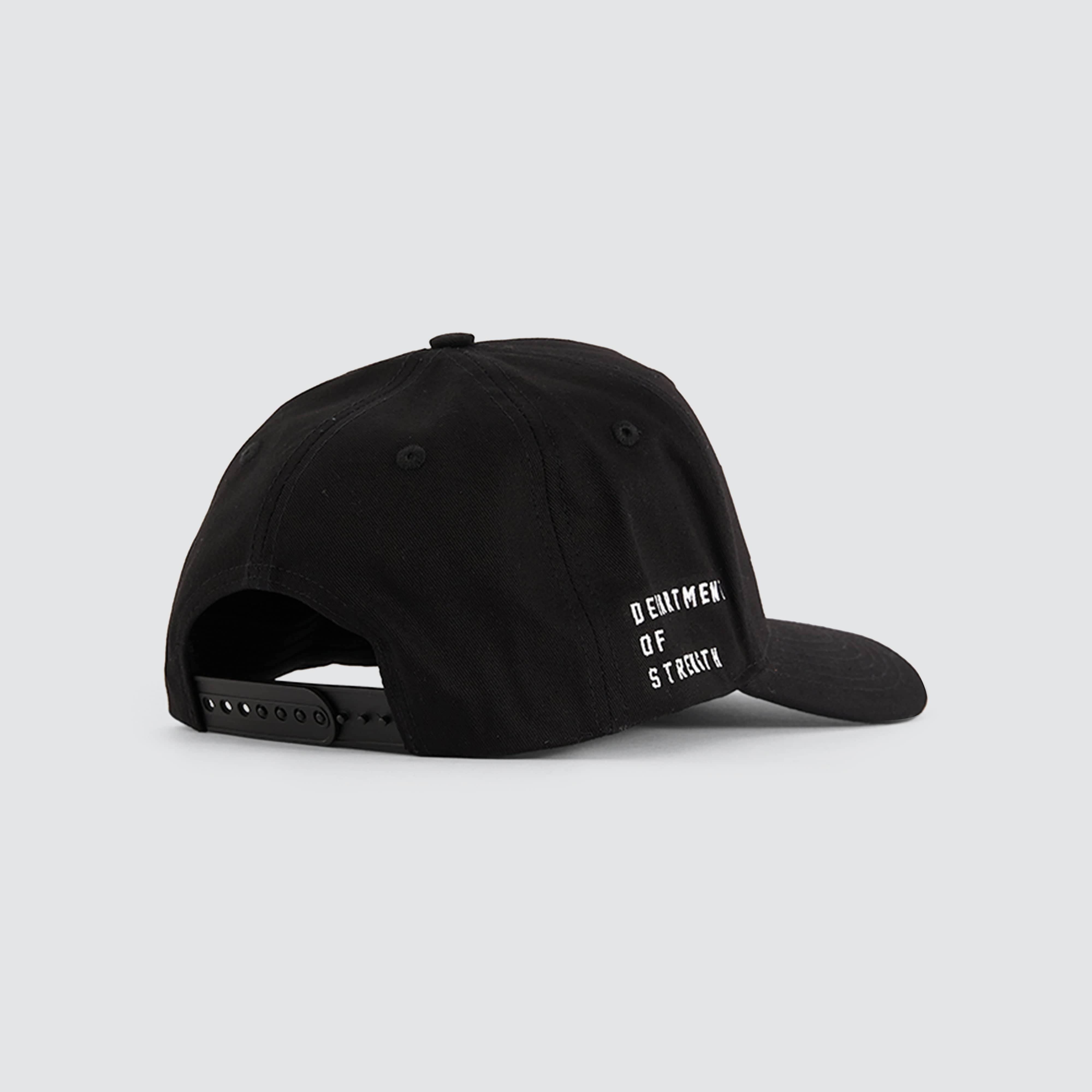 KSCY Magna 5 Panel Curve Peak Cap in Jet Black - Kiss Chacey