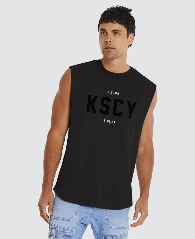 Kiss Chacey Manifest Dual Curved Muscle Tee Jet Black