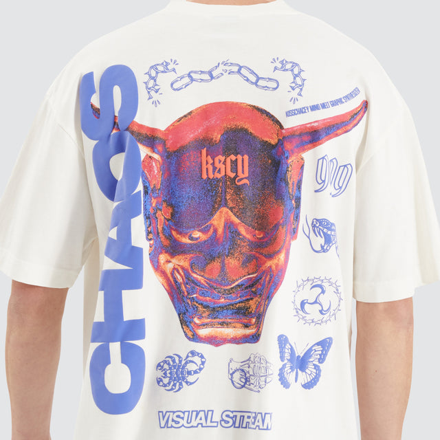 Kiss Chacey Mask Street Tee Natural White
