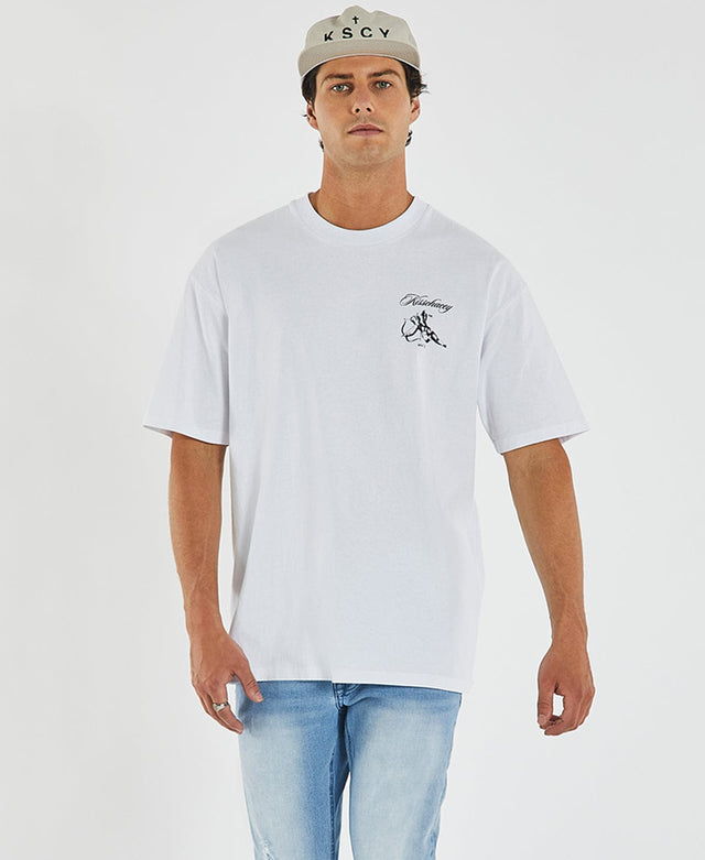 Kiss Chacey Mercer Box Fit T-Shirt White