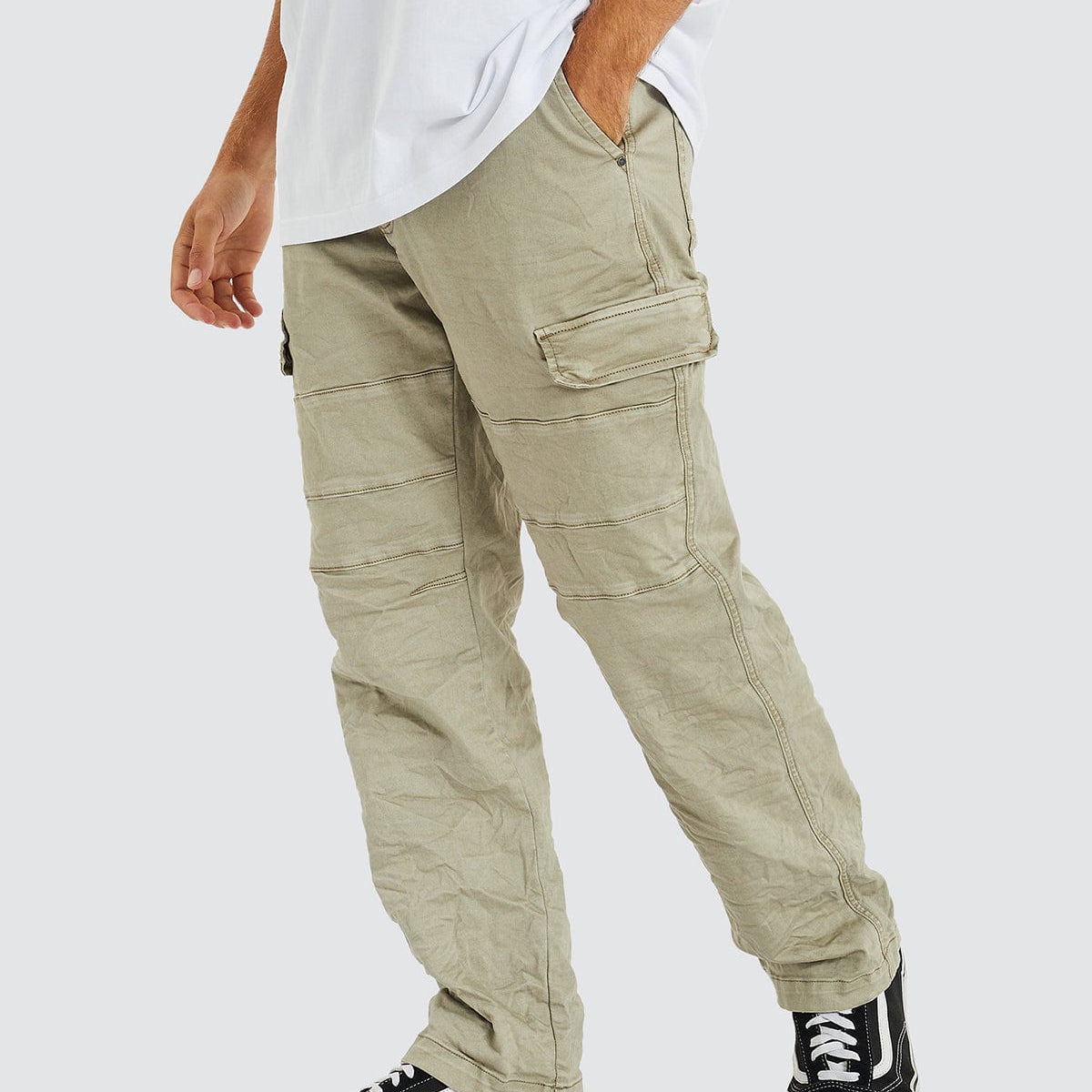 KSCY Michigan Side Pocket Cargo Pants Sage Green | Neverland Store