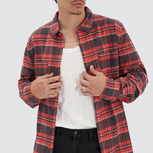 Kiss Chacey Mythos LS Shirt Red Check