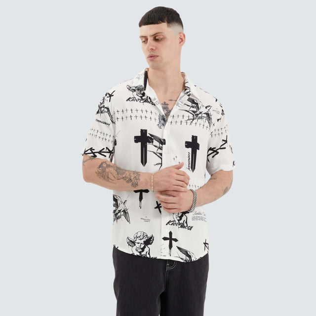 Kiss Chacey Nellville Relaxed Shirt Flying Angel Print