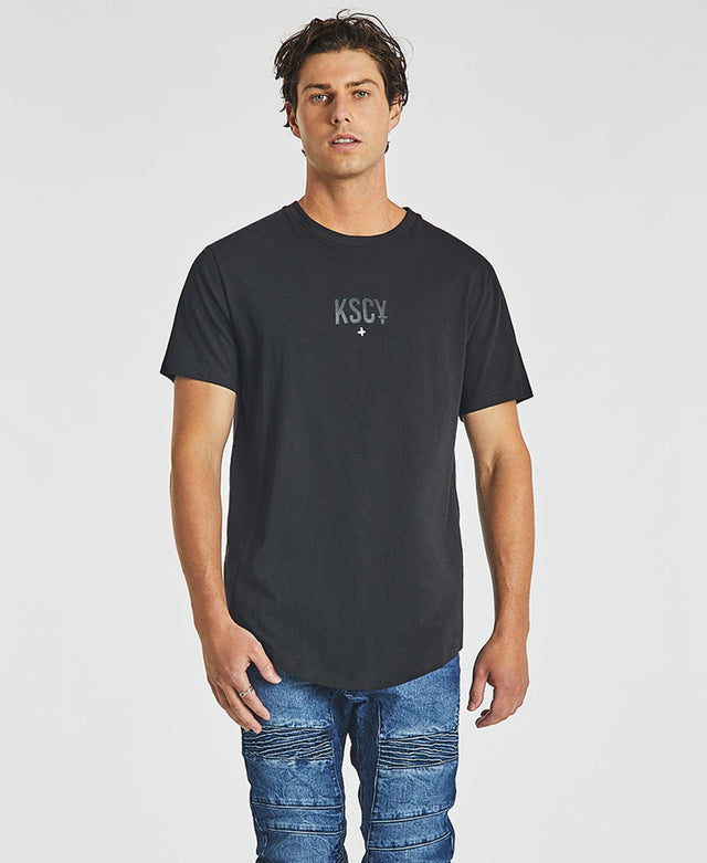 Kiss Chacey Noir Dual Curved T-Shirt Jet Black