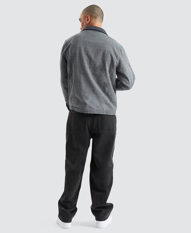 Kiss Chacey Ogmios Zipped Worker Jacket - Pigment Charcoal GREY