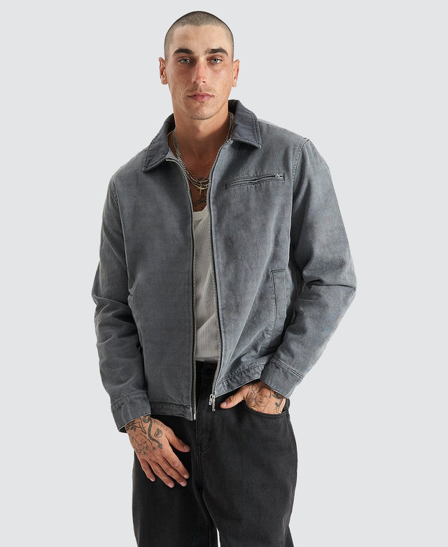 Kiss Chacey Ogmios Zipped Worker Jacket - Pigment Charcoal GREY