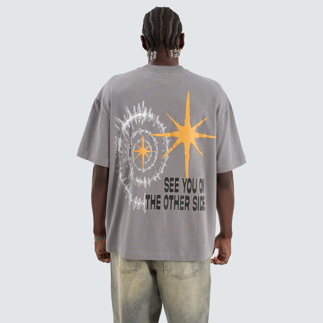 Kiss Chacey Other Side Street Tee Pigment Steel Grey