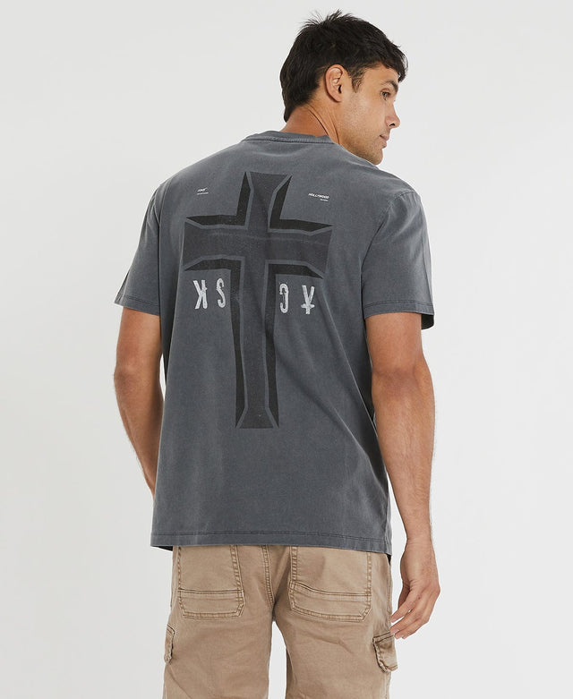 Kiss Chacey Paitent Heavy Relaxed Tee - Pigment Castlerock GREY