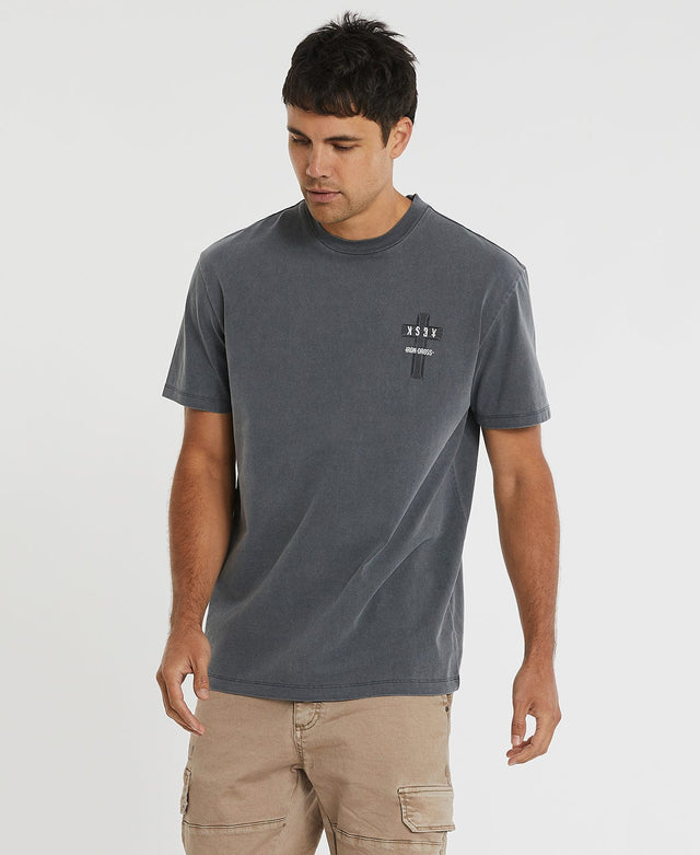 Kiss Chacey Paitent Heavy Relaxed Tee - Pigment Castlerock GREY