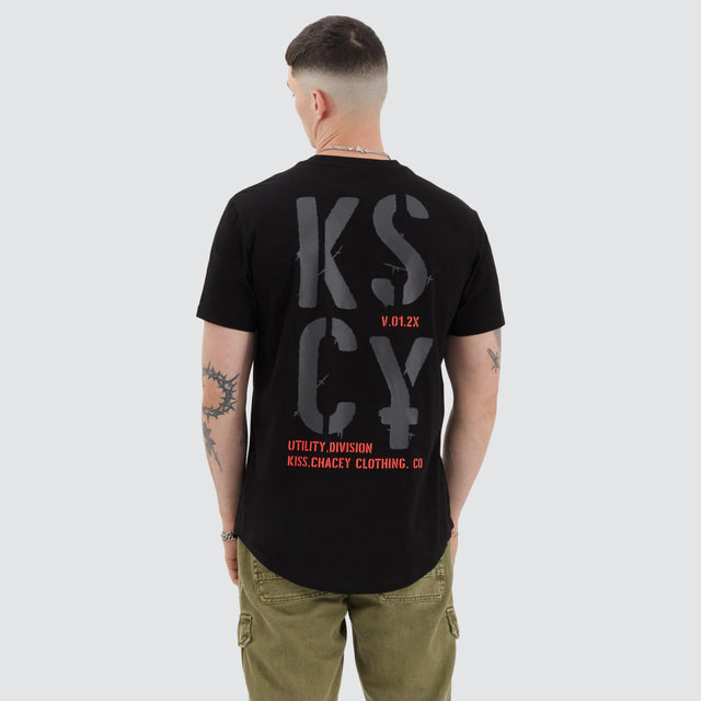 Kiss Chacey Pleso Dual Curved Tee Anthracite Black