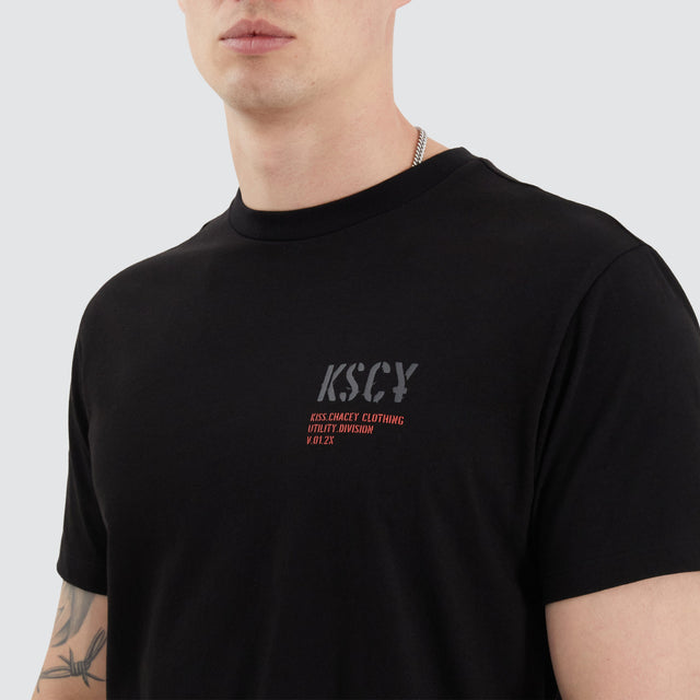 Kiss Chacey Pleso Dual Curved Tee Anthracite Black