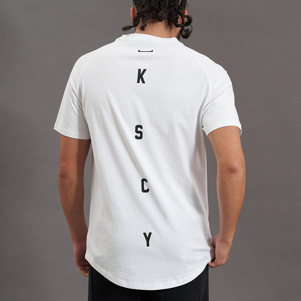 Process Raglan Curved Hem T-Shirt White | Neverland Store