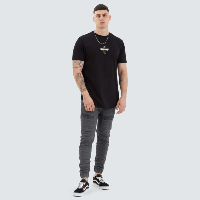 Kiss Chacey Prudheo Dual Curved Tee Jet Black