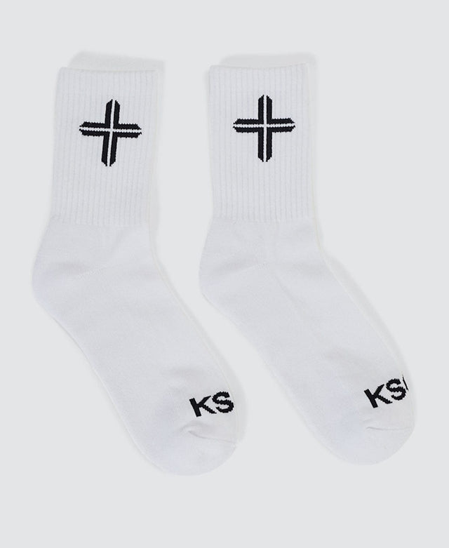 Kiss Chacey Raid 2-Pack Crew Socks White